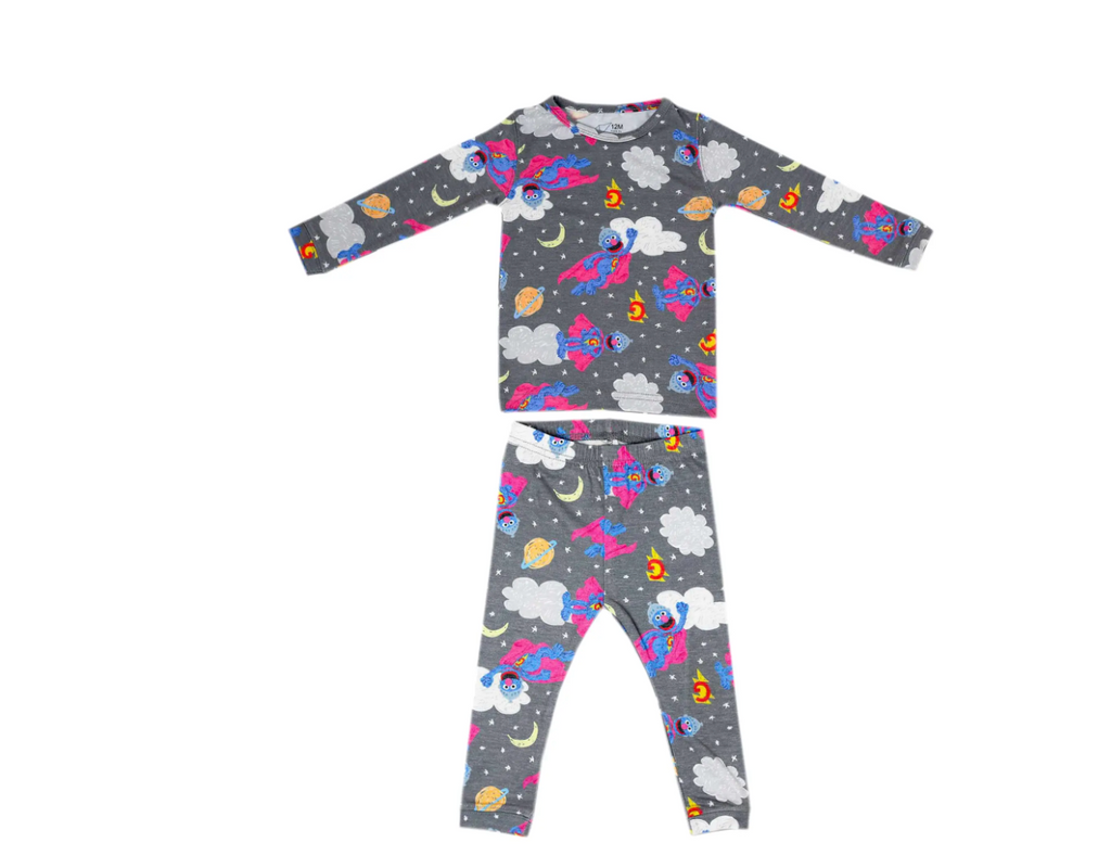 Super Grover 2 Piece Long Sleeve Pajamas