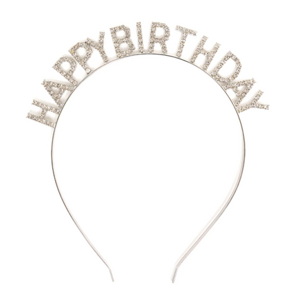 HAPPY BIRTHDAY RHINESTONE HEADBAND