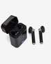 Black Wireless Earbuds and Charging Case