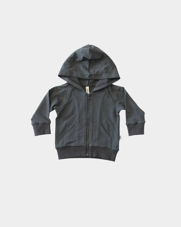 Baby Boy - Kid's Hooded Jacket in Graphite