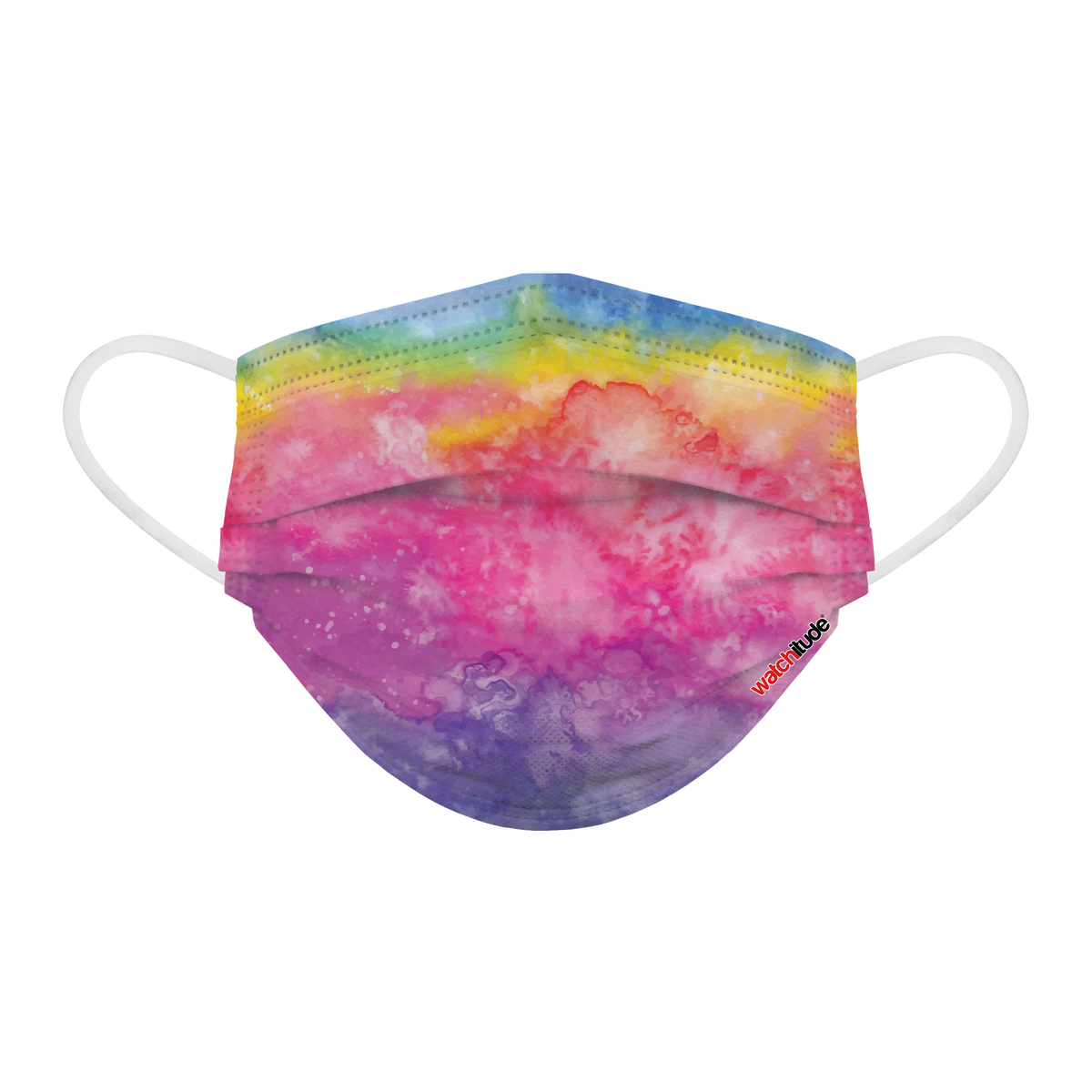 KIDS FUN MASKS (6-PACK) "RAINBOW TIE DYE” & “PURPLE TIE DYE” DESIGNS