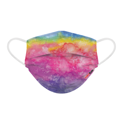KIDS FUN MASKS (6-PACK) "RAINBOW TIE DYE” & “PURPLE TIE DYE” DESIGNS