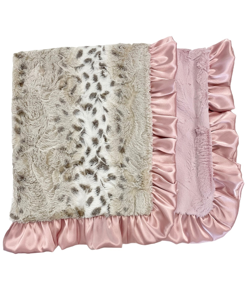 Dusty Pink Snowcat Blanket