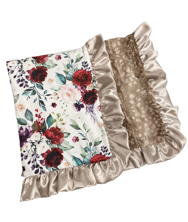 Lush Floral/ Fawn Blanket