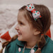 Clear Bow with red and green Dots headband