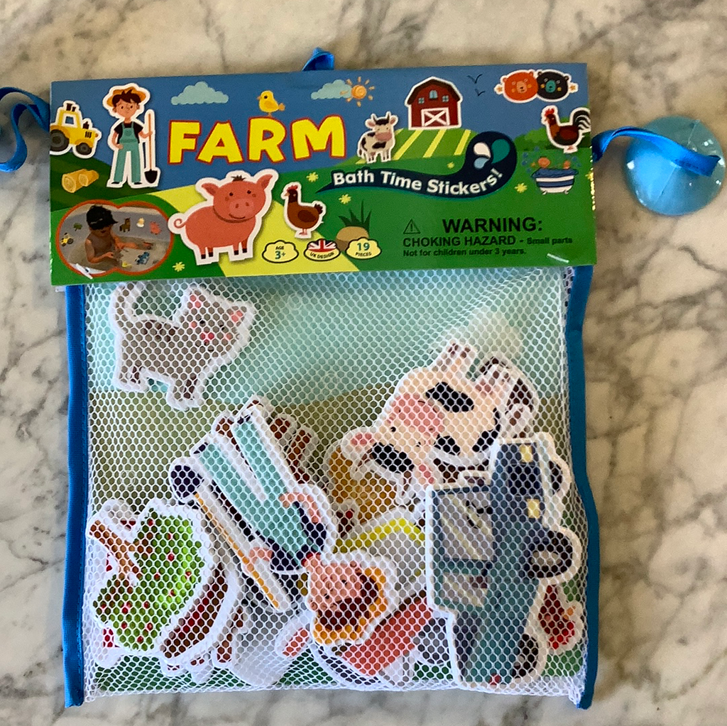 Bath Stickers with Header Card – Farm
