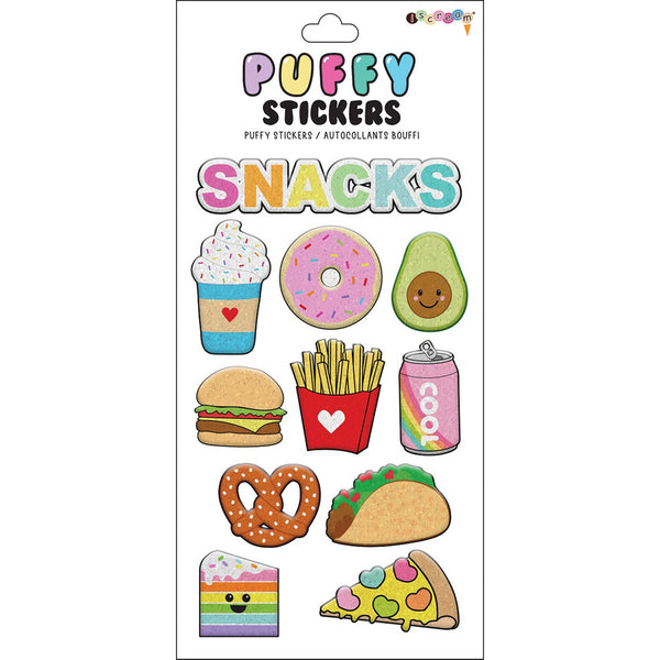 Snacks Puffy Stickers