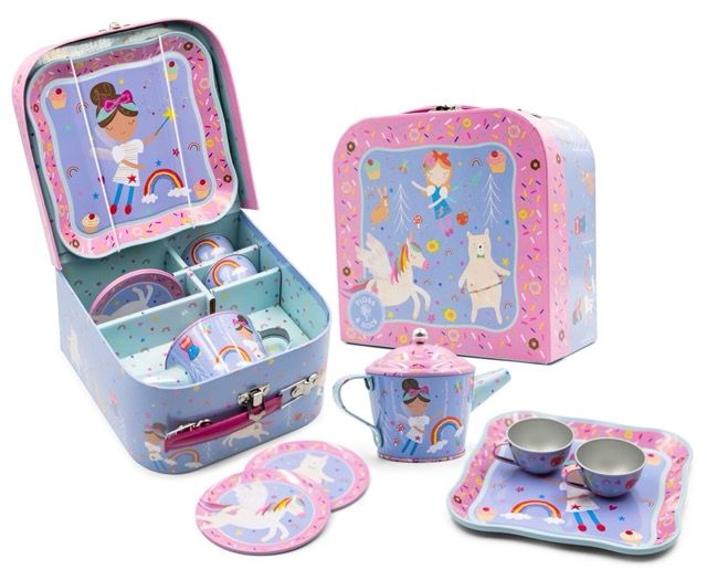 TIN TEA SET 7 PIECE - RAINBOW FAIRY