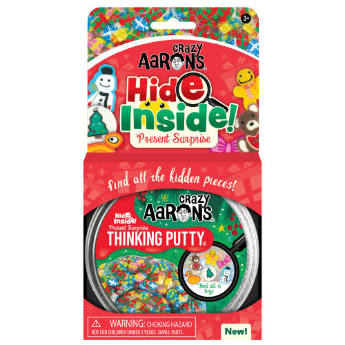 Present Surprise Seasonal Hide Inside 4" Tin