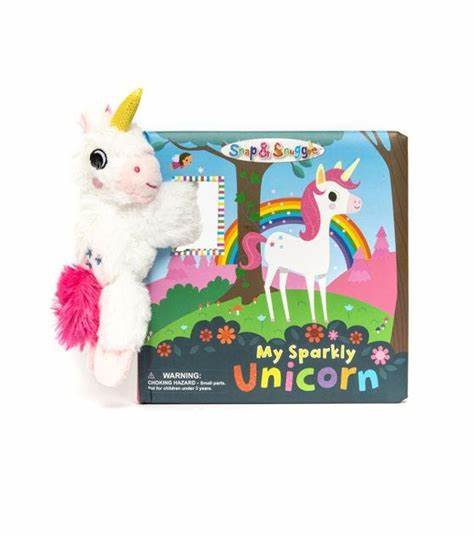 Buddy and Barney - My Sparkly Unicorn - Snap & Snuggle Book and Plush