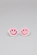 Smiley Face enamel & Glitter stud earrings